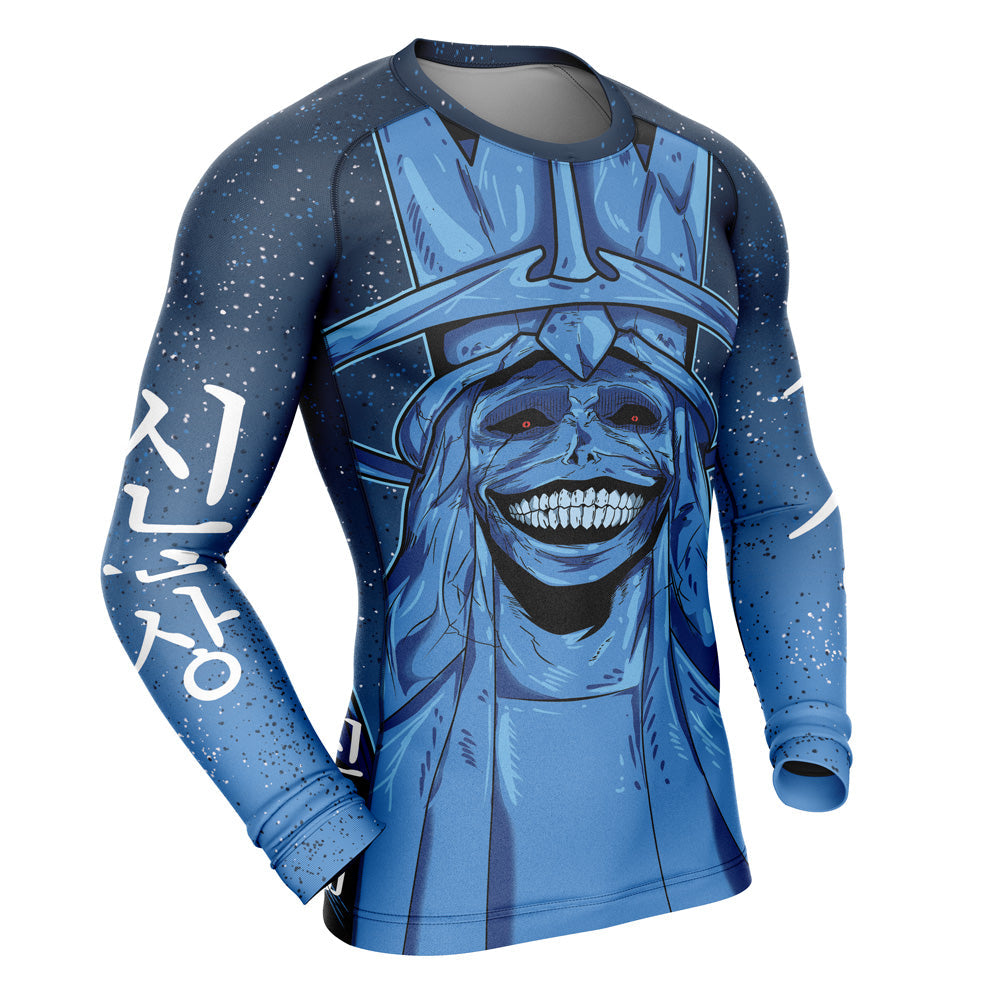 Statue of God Solo Leveling Long Sleeve Rash Guard Compression