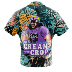 The Cream of the Crop Pro Wrestling Button Up Hawaiian Shirt Only Back V2