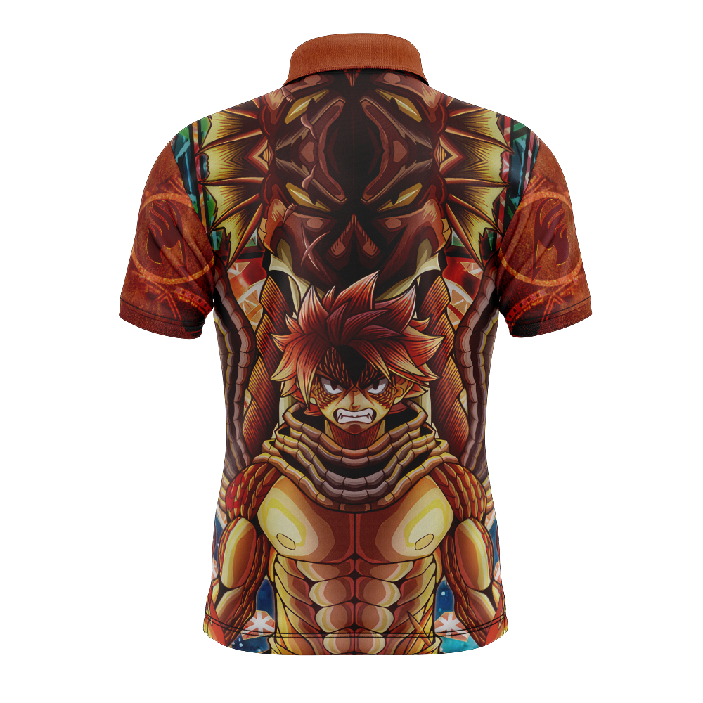 Trippy Natsu Dragneel x Igneel Fairy Tail Polo Goft Shirt