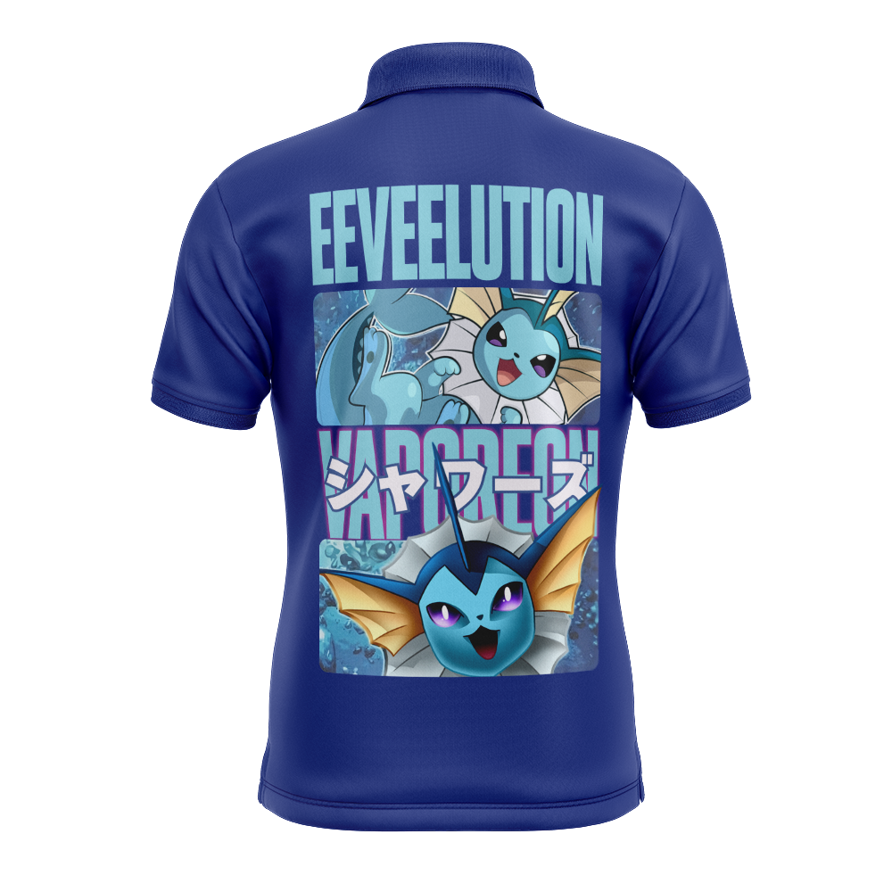 Vaporeon Pokemon Polo Goft Shirt