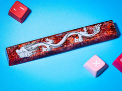 White Dragon Artisan Spacebar Keycap
