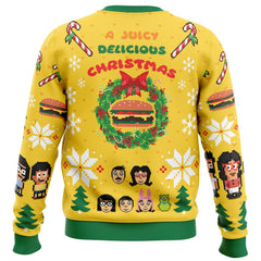 A Juicy Delicious Christmas Bob's Burgers Ugly Christmas Sweater