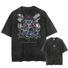 Nysekai "Akaza" Demon Slayer Vintage Washed Oversized T-Shirt