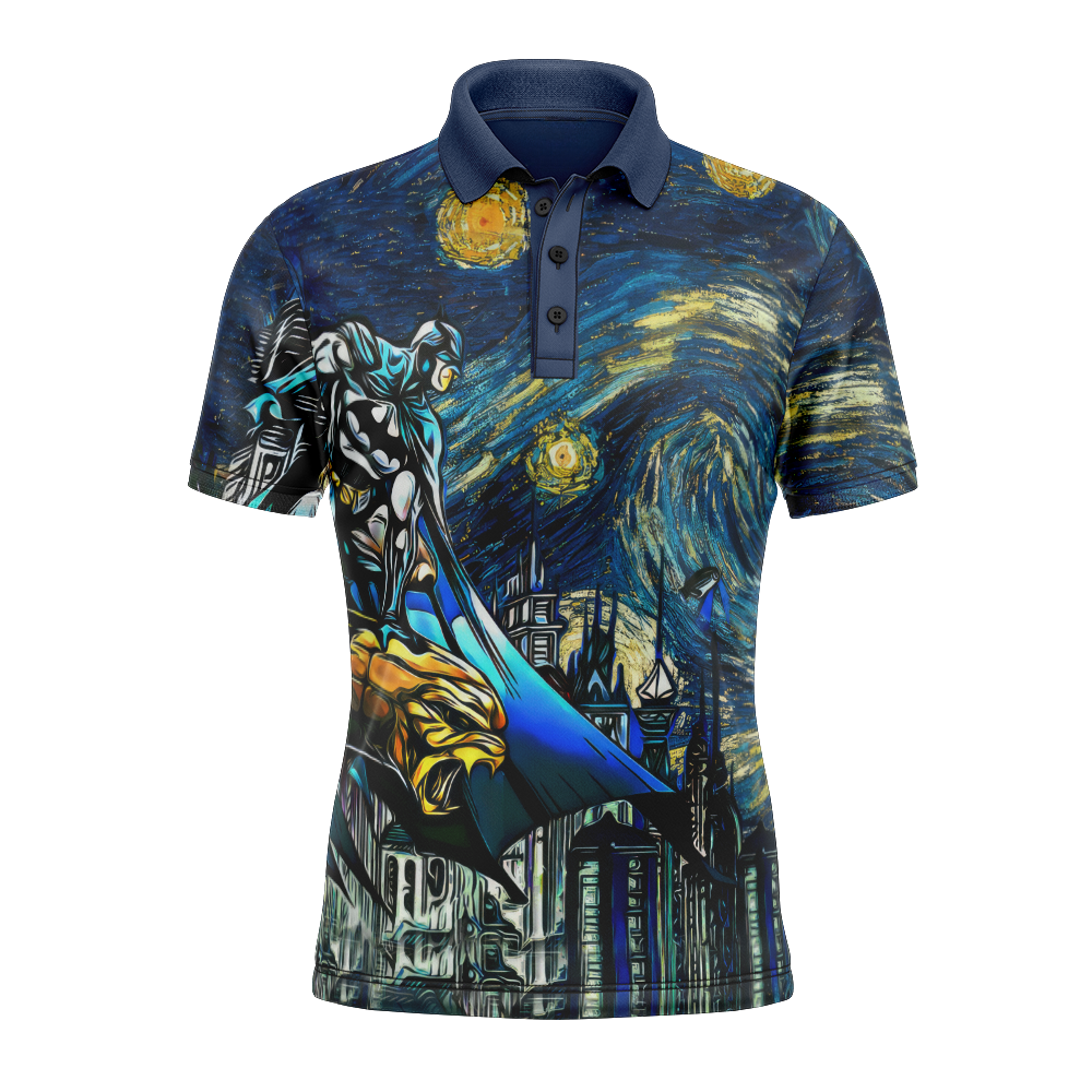 Batman Starry Dark Knight Polo Goft Shirt