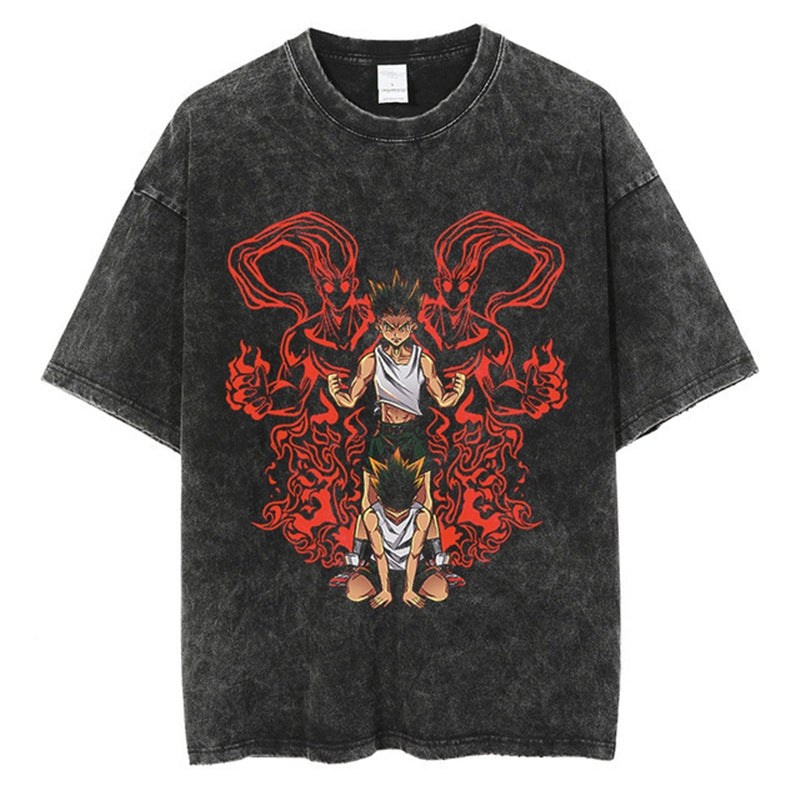 Nysekai "Gon Rage" Hunter x Hunter Vintage Washed Oversized T-Shirt