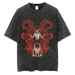 Nysekai "Gon Rage" Hunter x Hunter Vintage Washed Oversized T-Shirt