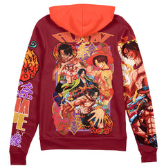 Portgas D. Ace V3 One Piece Streetwear Zip Hoodie Jacket