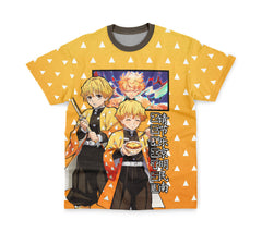 Agatsuma Zenitsu Haori Demon Slayer Streetwear T-Shirt