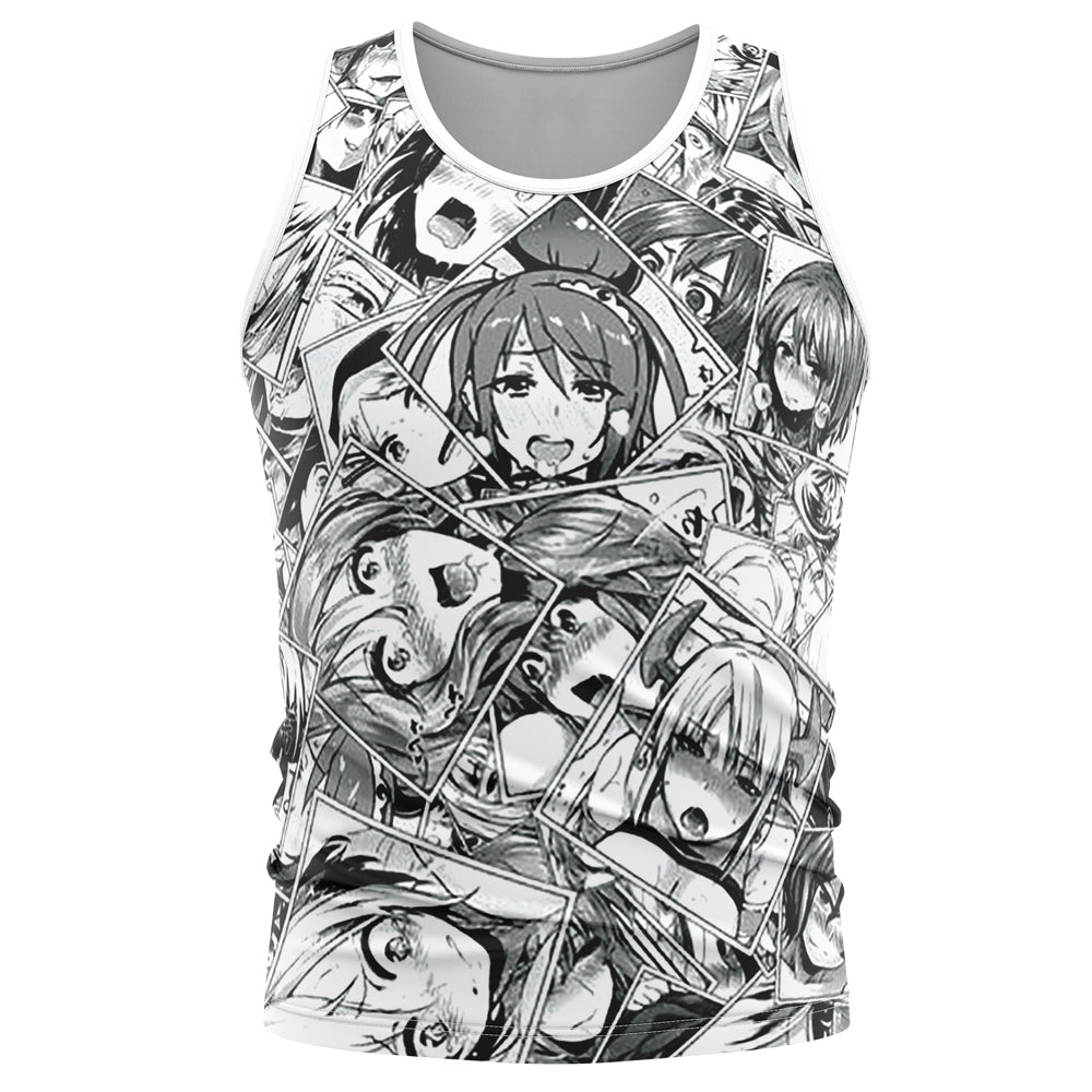 Ahegao Manga Collage Tank Top