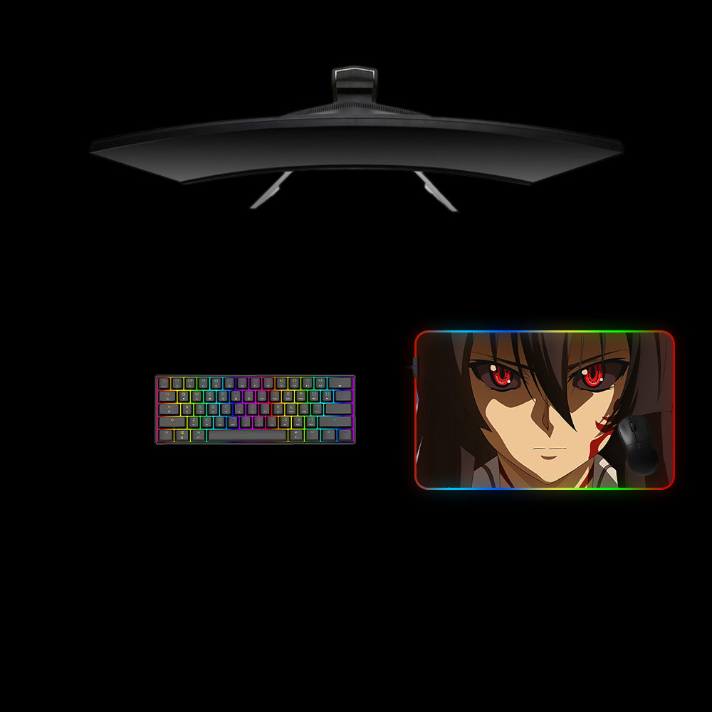 Akame Eyes Design M-XXL Size RGB Gaming Mouse Pad, Computer Desk Mat