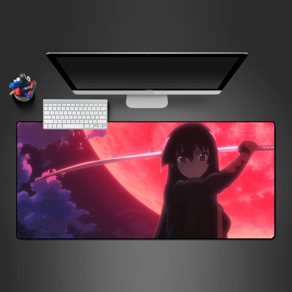 Akame Moon Design M-XXL Size Gaming Mouse Pad, Computer Desk Mat