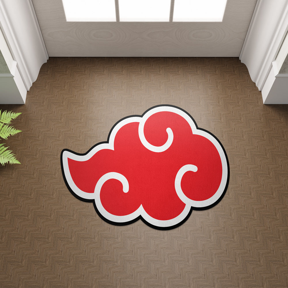 Akatsuki Cloud Naruto Custom Shaped Rug