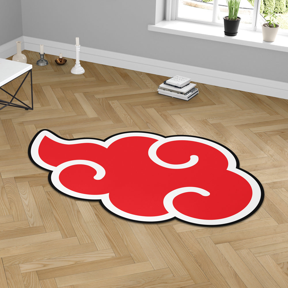 Akatsuki Cloud Naruto Custom Shaped Rug