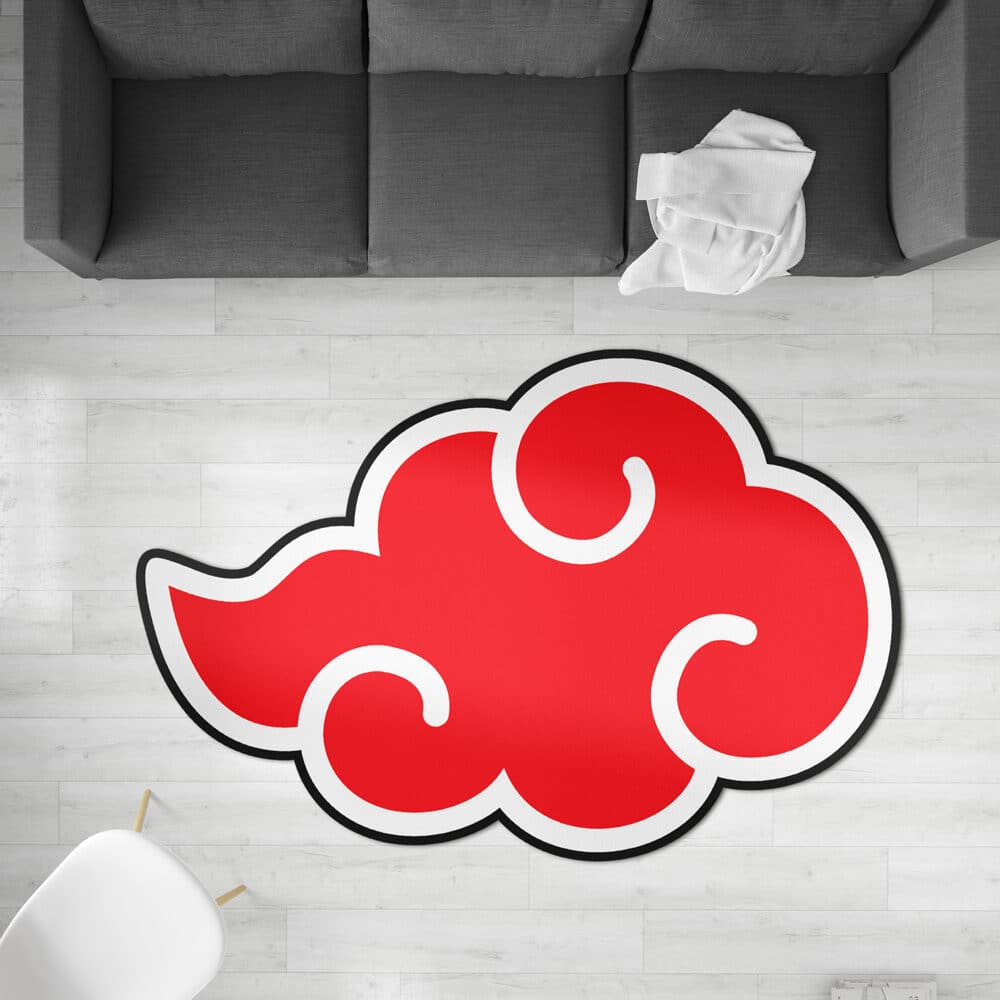 Akatsuki Cloud Naruto Custom Shaped Rug