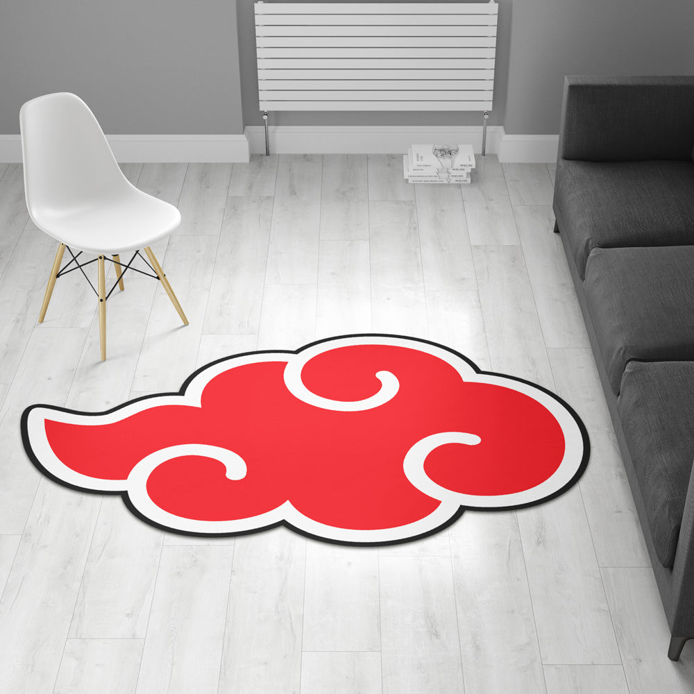 Akatsuki Cloud Naruto Custom Shaped Rug