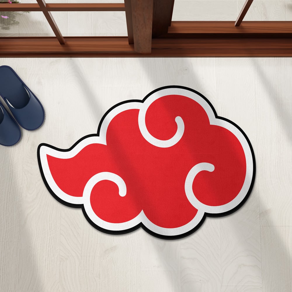 Akatsuki Cloud Naruto Custom Shaped Rug