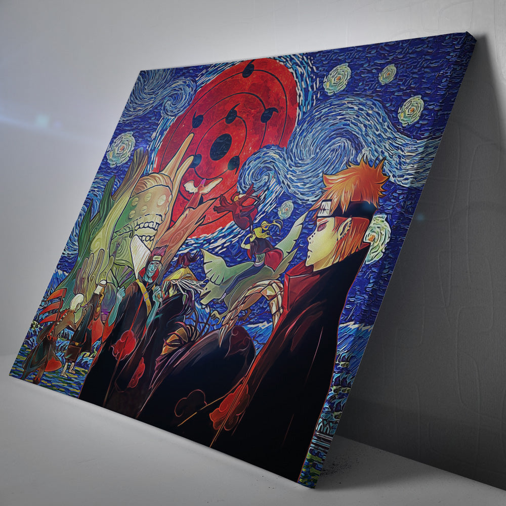 Akatsuki Infinite Tsukuyomi Naruto Starry Night Canvas Print Wall Art