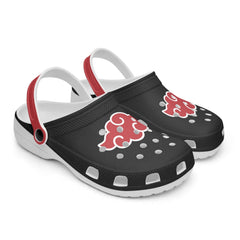 Akatsuki Naruto Single Cloud Custom Clogs for Kids