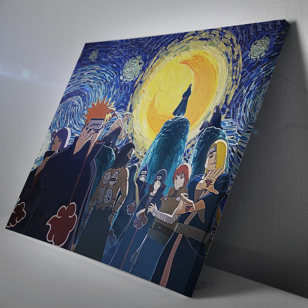 Akatsuki Ultimate Ninja Storm Naruto Starry Night Canvas Print Wall Art - Nysekai