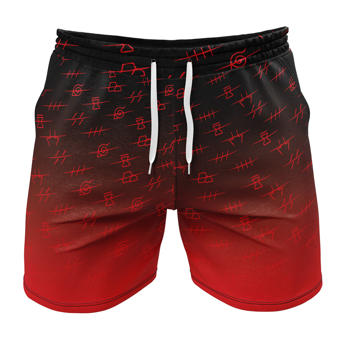 Akatsuki Villages Pattern Naruto Gym Shorts