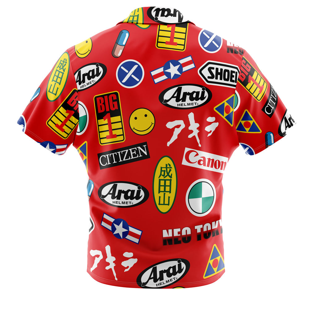 Akira Full Decals Button Up Hawaiian Shirt