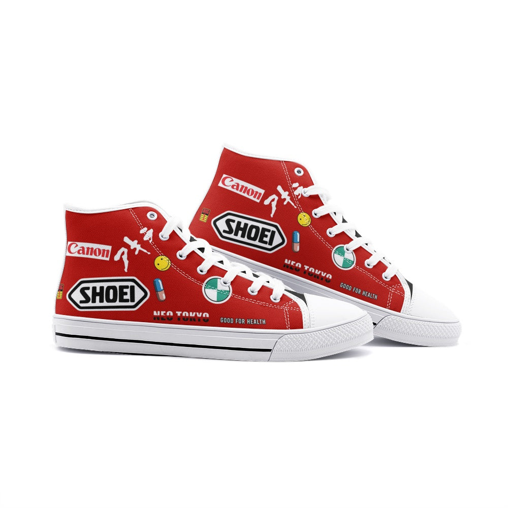 Akira Kaneda Bike Classic High Top Canvas Shoes