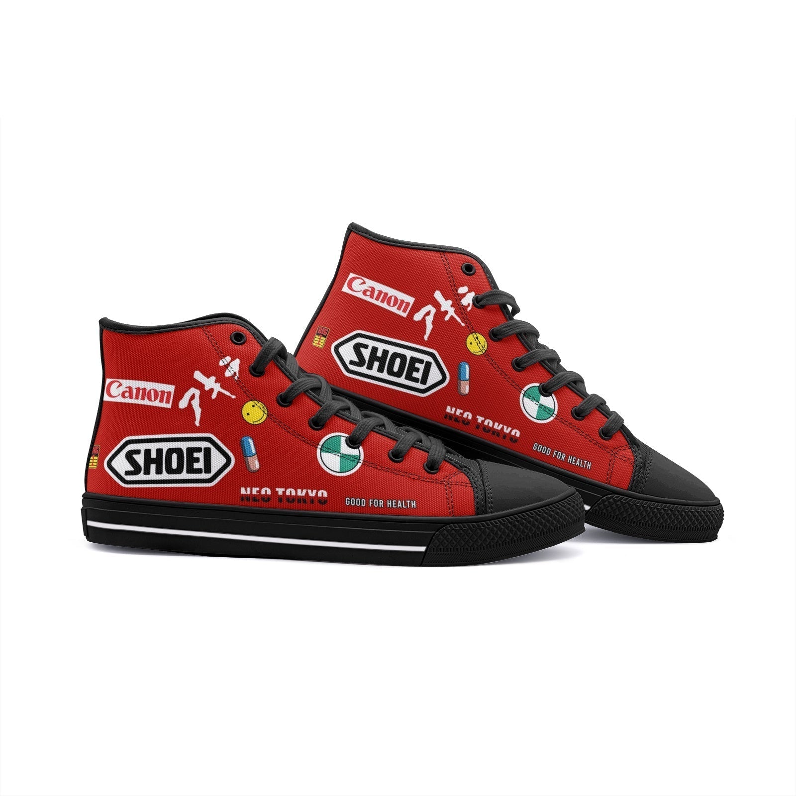 Akira Kaneda Bike Classic High Top Canvas Shoes