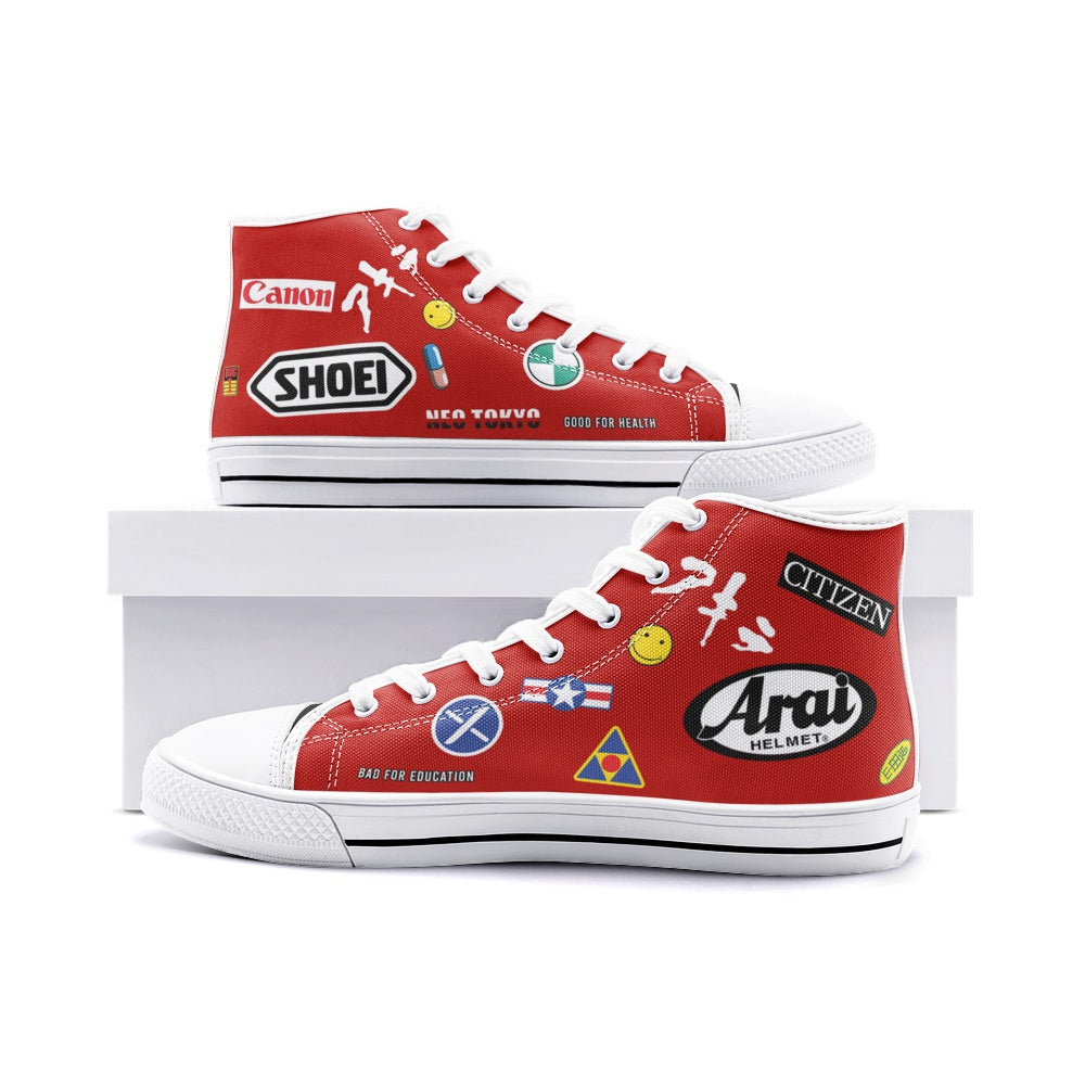 Akira Kaneda Bike Classic High Top Canvas Shoes