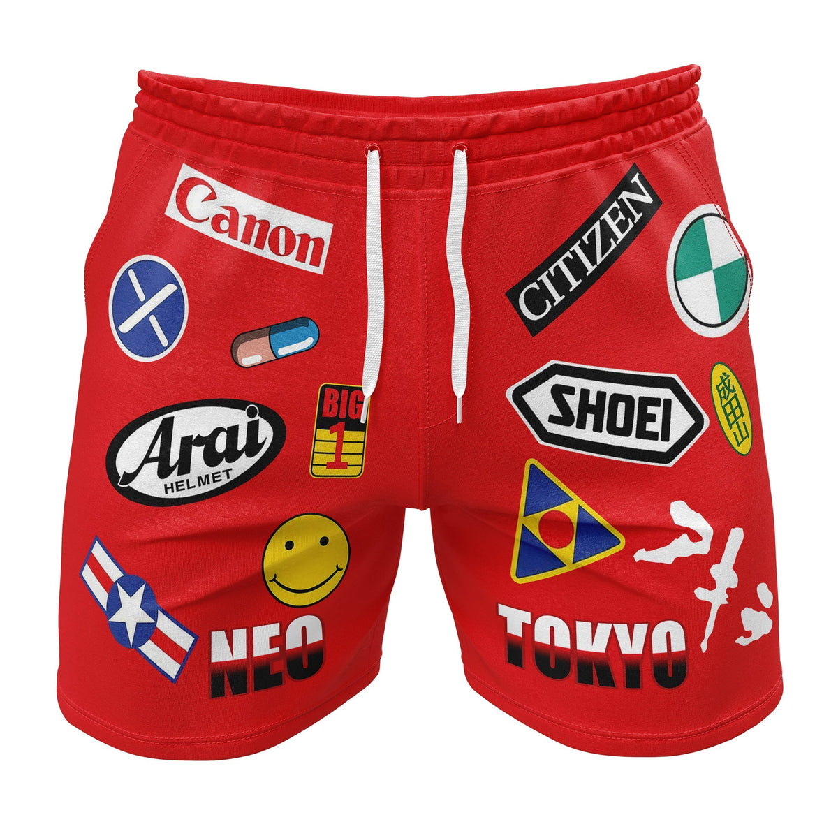 Akira Kaneda Bike Decals Gym Shorts