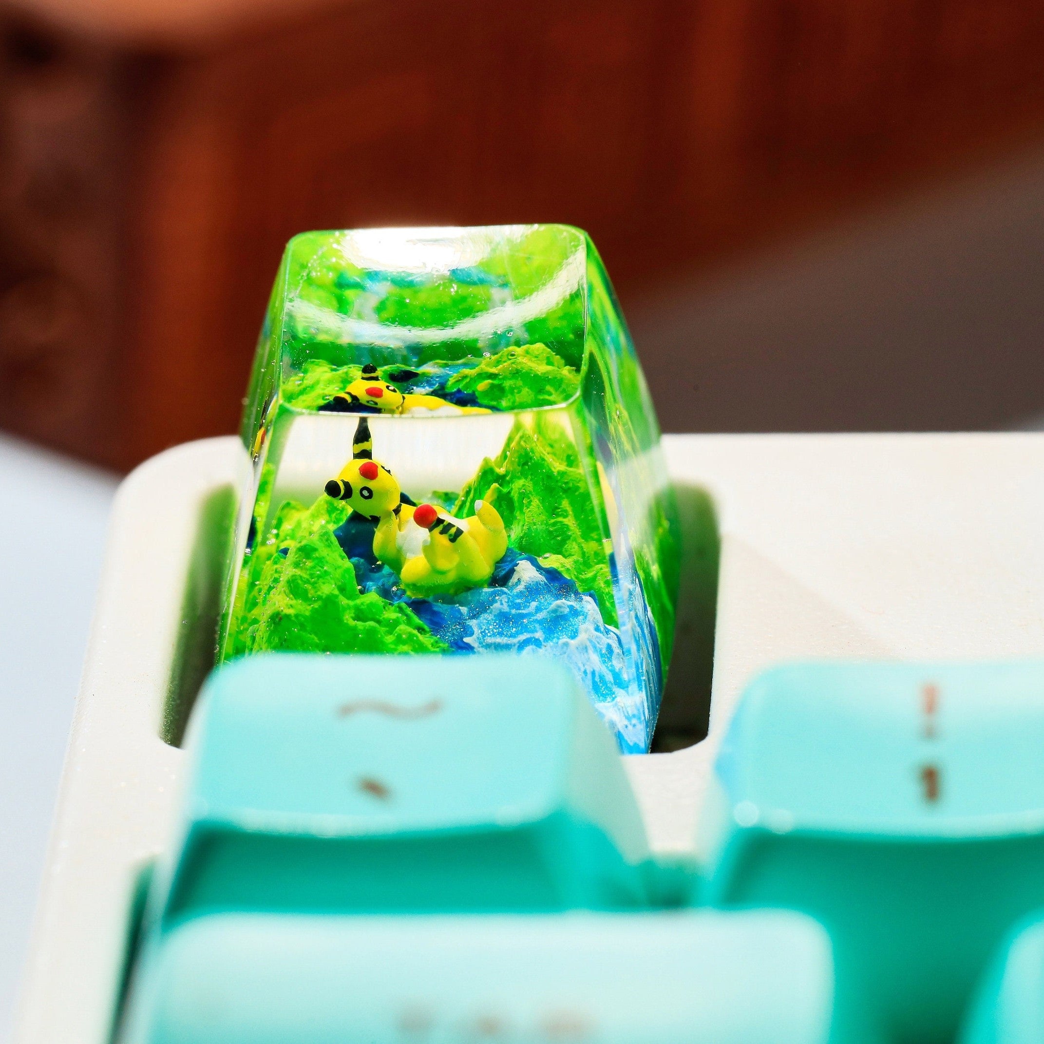 Ampharos Pokemon Artisan Keycap