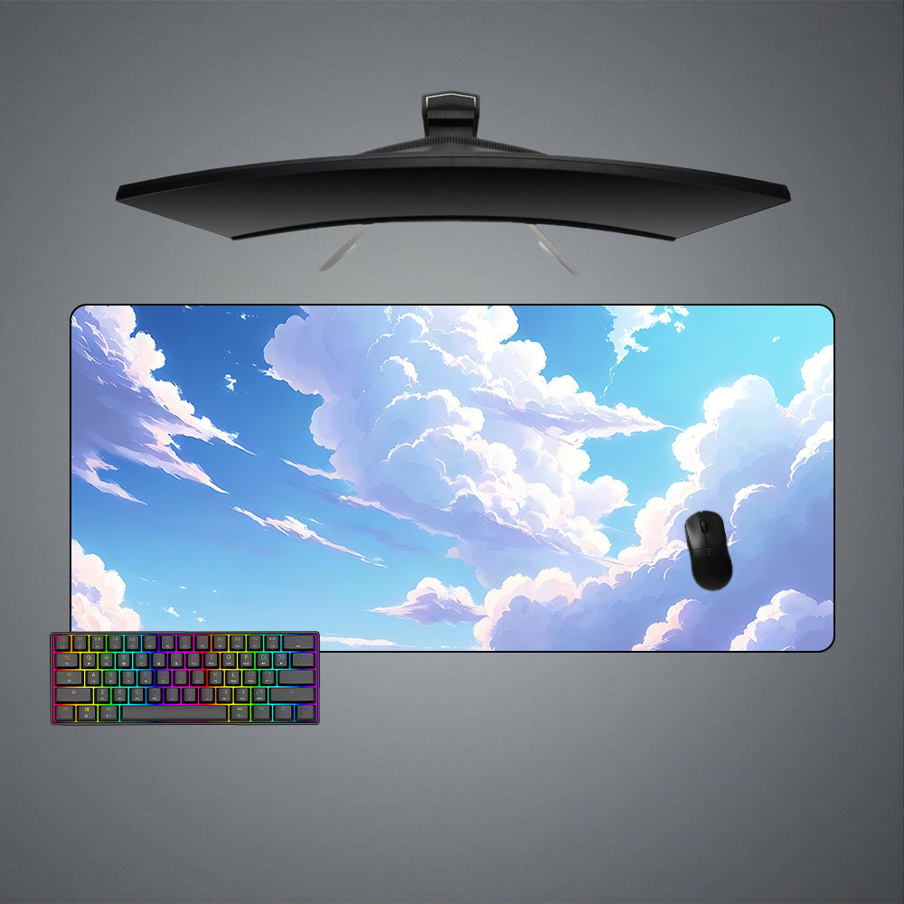 Anime Cloudy Sky Design M-XXL Size Gaming Mouse Pad, Computer Desk Mat