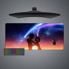 Anime Love Under the Stars Design M-XXL Size Gaming Mouse Pad, Computer Desk Mat