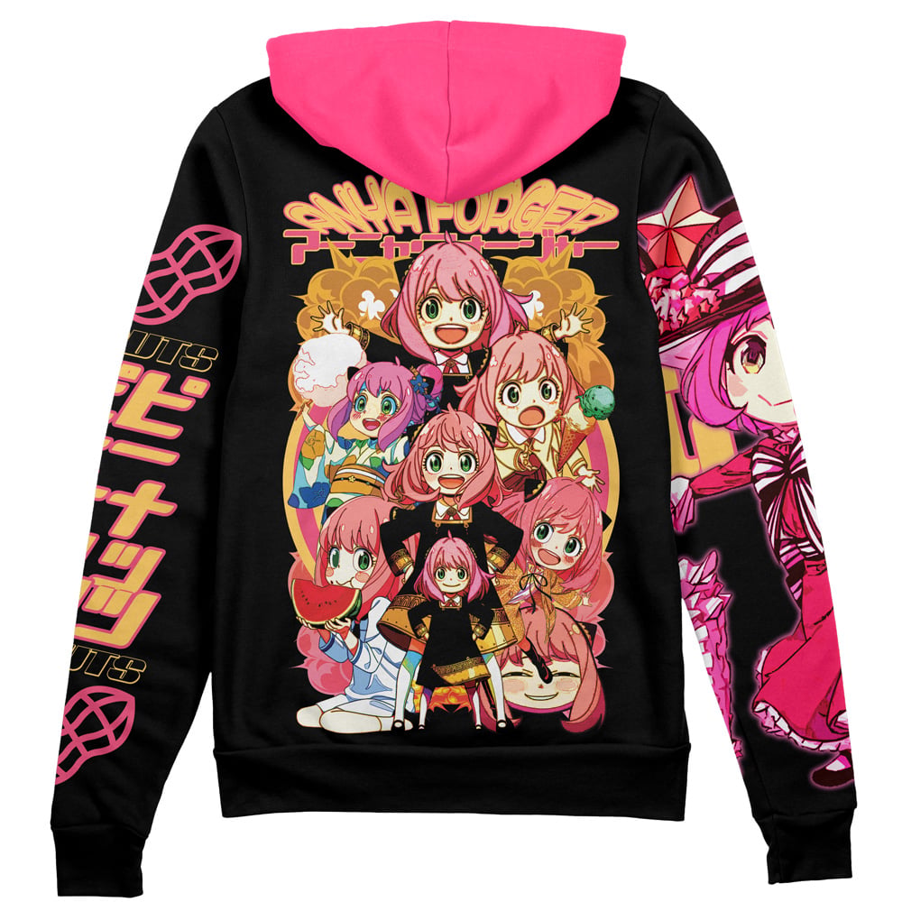 Anya Forger V2 Spy x Family Streetwear Zip Hoodie Jacket
