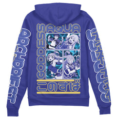 Aqua Konosuba Streetwear Zip Hoodie Jacket
