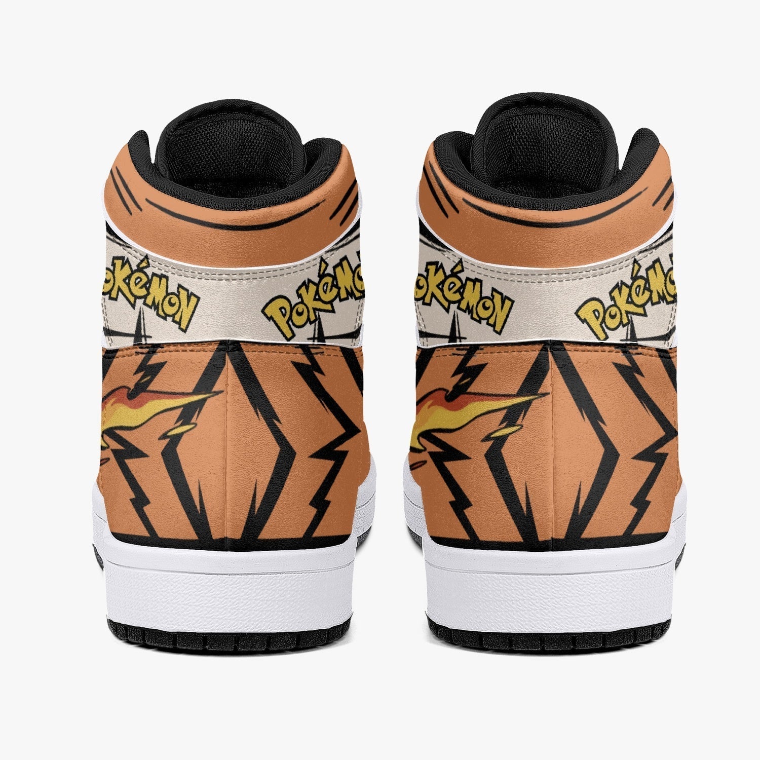 Arcanine Pokemon Mid 1 Basketball Shoes