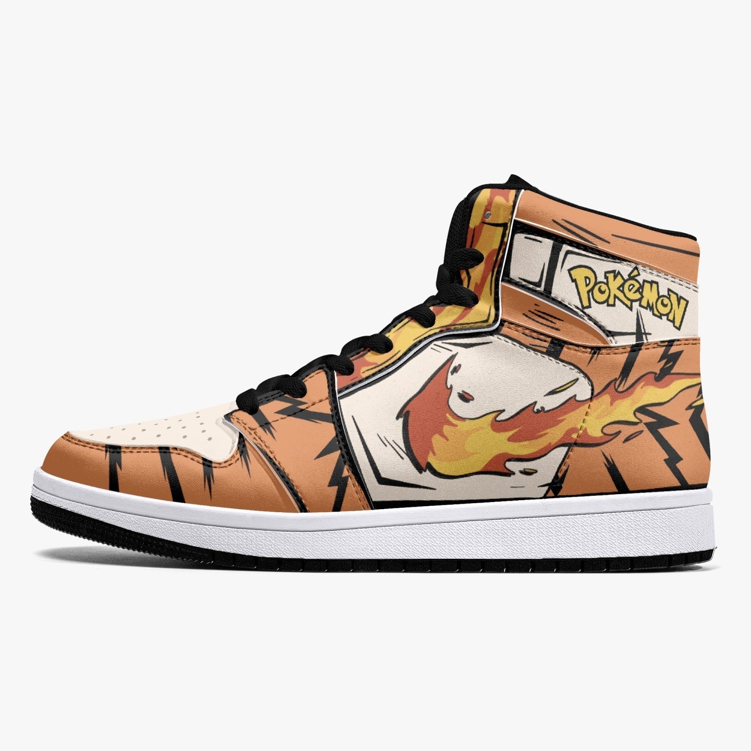 Arcanine Pokemon Mid 1 Basketball Shoes