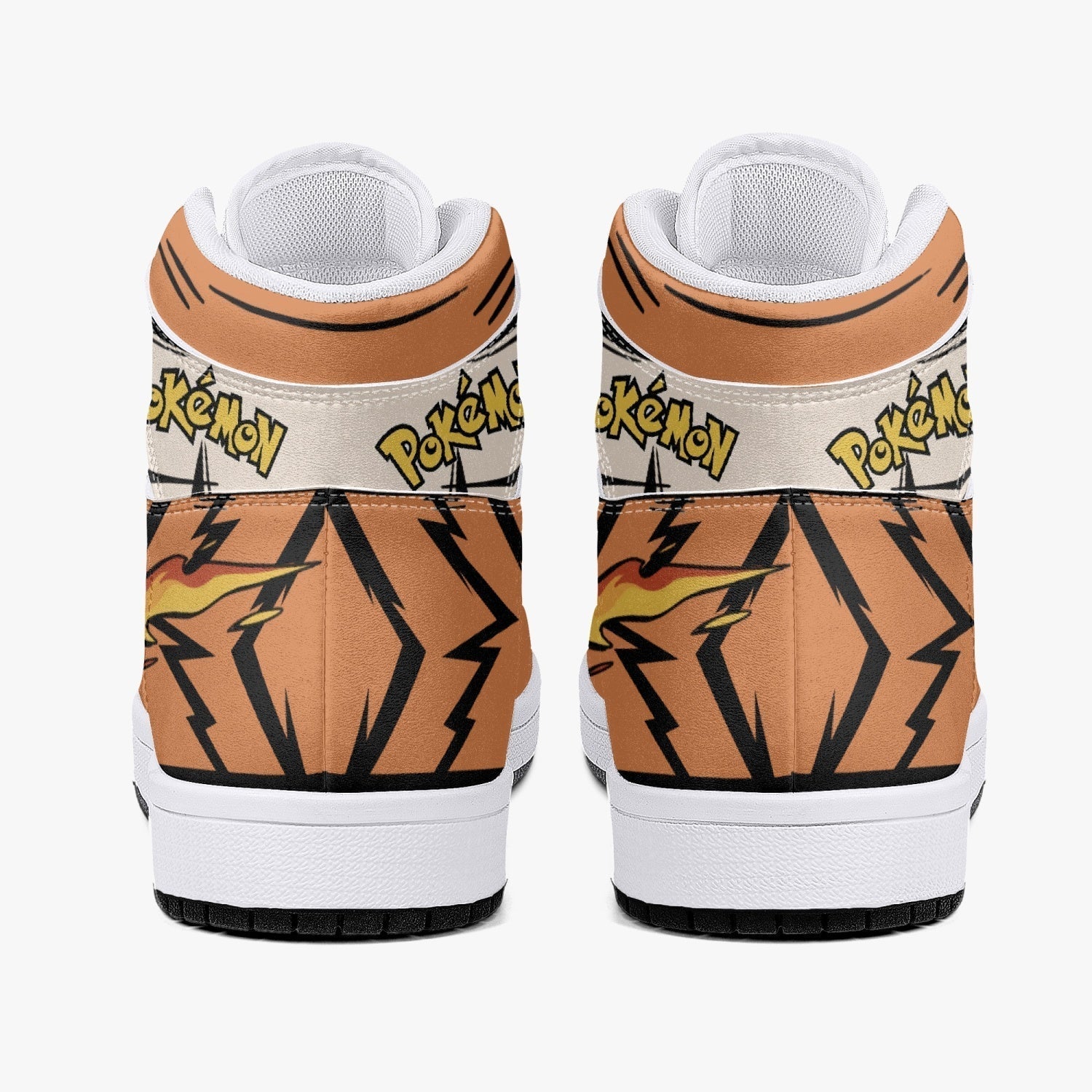 Arcanine Pokemon Mid 1 Basketball Shoes