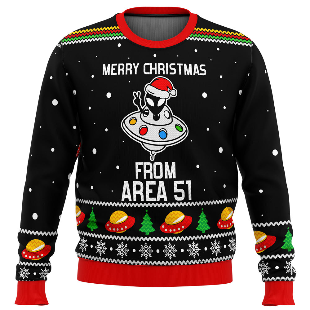 Area 51 Aliens Ugly Christmas Sweater