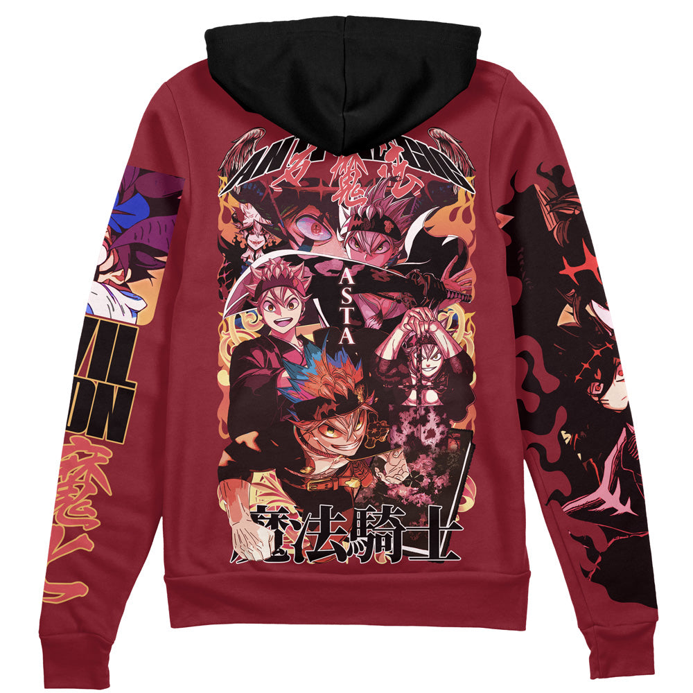 Asta V4 Black Clover Streetwear Zip Hoodie Jacket