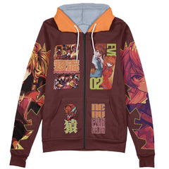 Asuka Langley Sohryu V2 Eva Streetwear Zip Hoodie Jacket