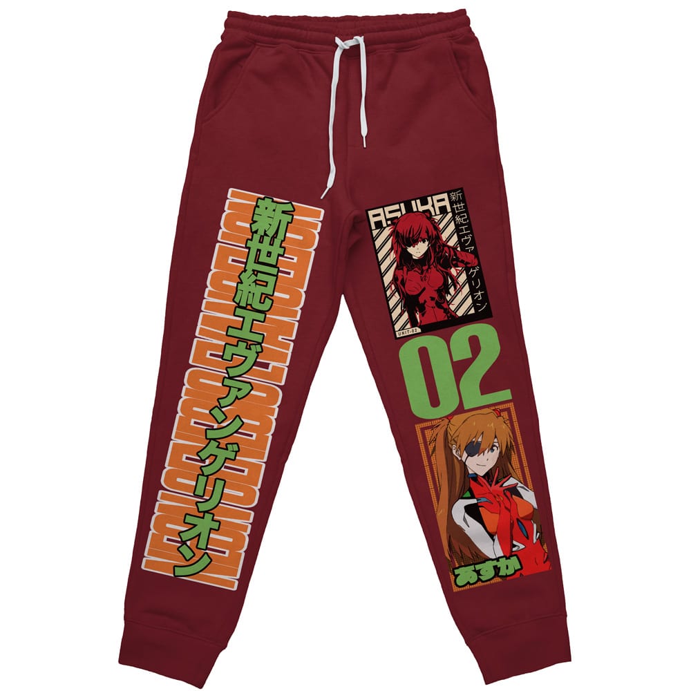 Asuka Langley Sohryu x Eva 02 Neon Genesis Evangelion Streetwear Sweatpants