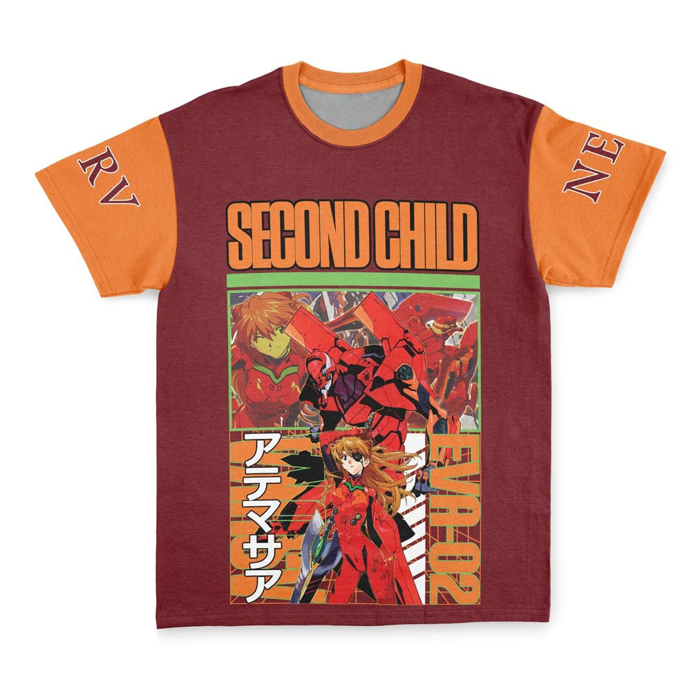 Asuka Langley Sohryu x Eva 02 Neon Genesis Evangelion Streetwear T-Shirt