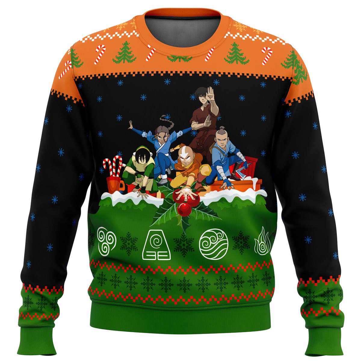 Avatar the Last Airbender On the Chimney Top Ugly Christmas Sweater