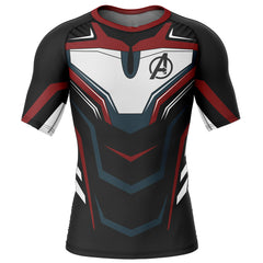 Avengers Endgame Short Sleeve Rash Guard Compression Shirt