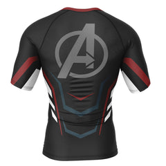 Avengers Endgame Short Sleeve Rash Guard Compression Shirt