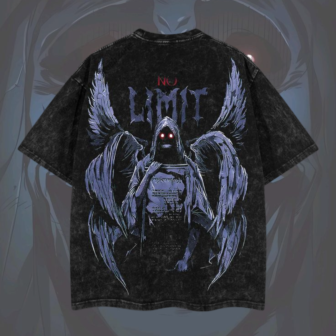 Nysekai "Statue of God Solo Leveling" Vintage Washed Oversized T-Shirt