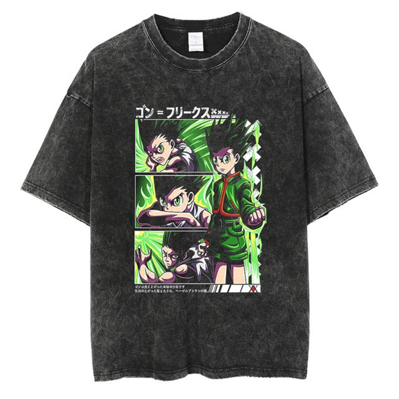 Nysekai "Gon Forms" Hunter x Hunter Vintage Washed Oversized T-Shirt