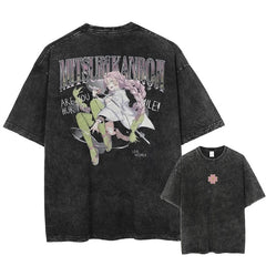 Nysekai "Mitsuri Kanroji" Demon Slayer Vintage Washed Oversized T-Shirt
