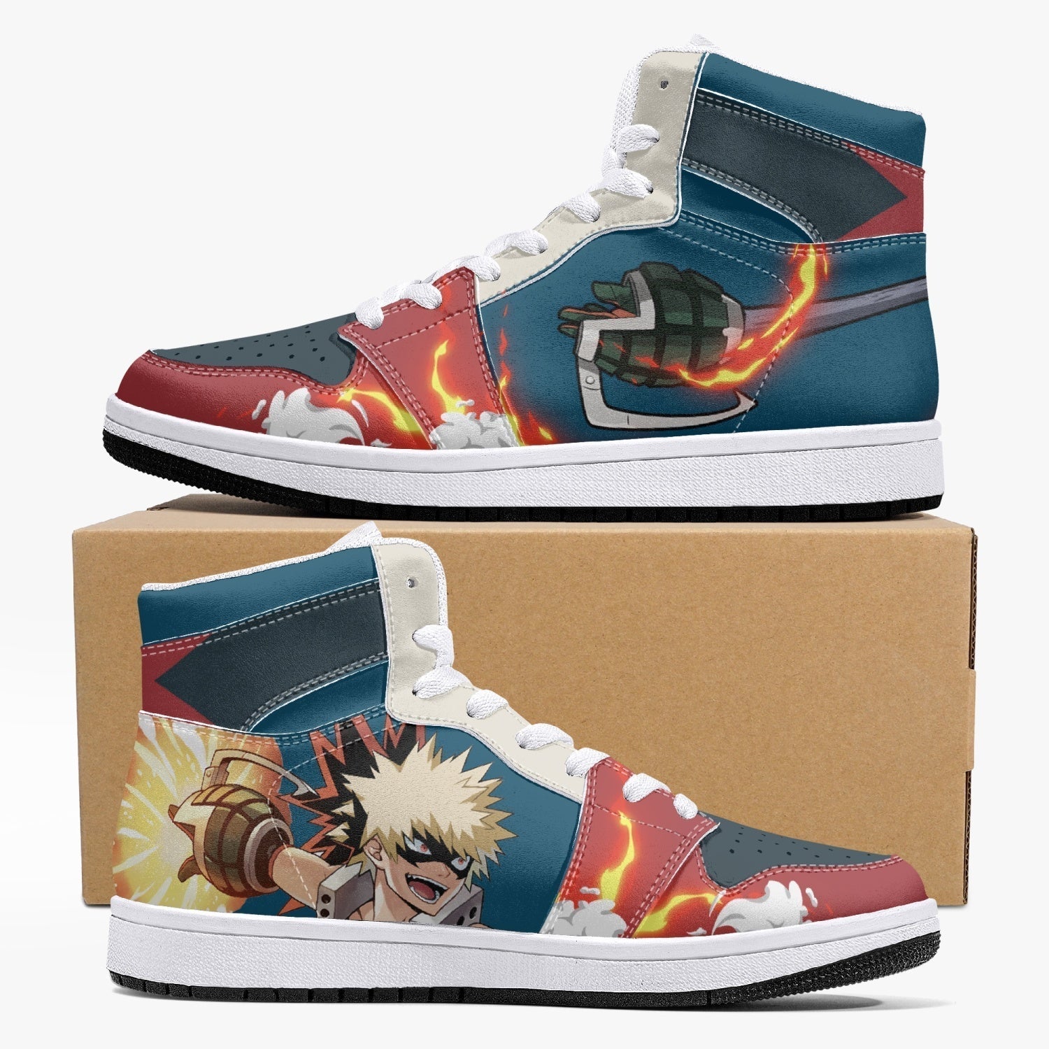 Bakugo Hand My Hero Academia Mid 1 Basketball Shoes