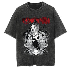 Nysekai "Power" Chainsaw Man Vintage Washed Oversized T-Shirt